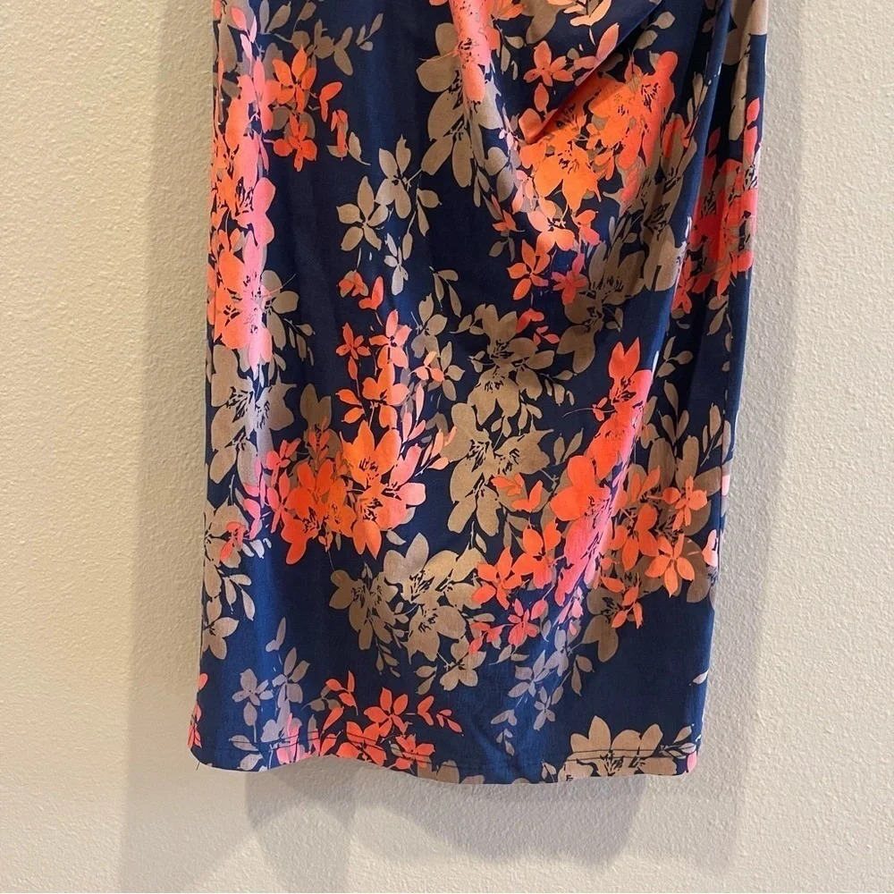 Apricot Navy Floral Ruched Sheath Bodycon Dress size 12 - Picture 4 of 11